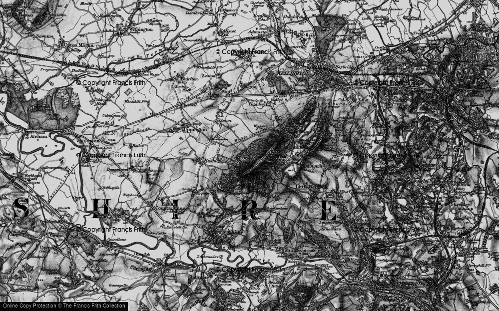 Old Map of The Wrekin, 1899 in 1899