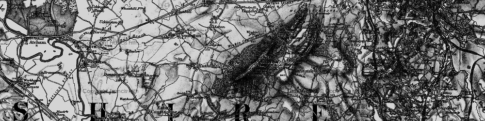 Old map of The Wrekin in 1899