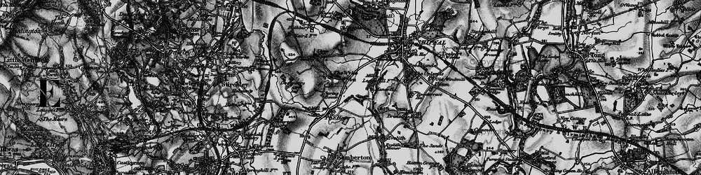 Old map of Evelith in 1897