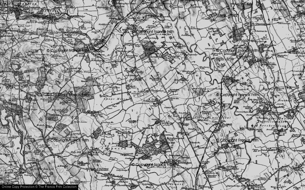 Old Map of Theakston, 1897 in 1897