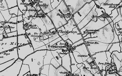 Old map of Theakston in 1897