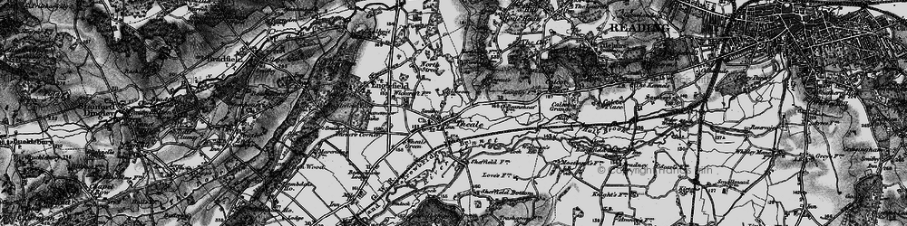 Old map of Theale in 1895