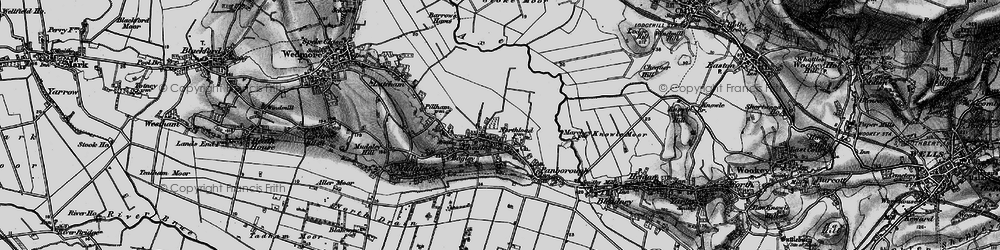 Old map of Theale in 1898