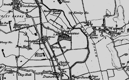 Old map of Thearne in 1898