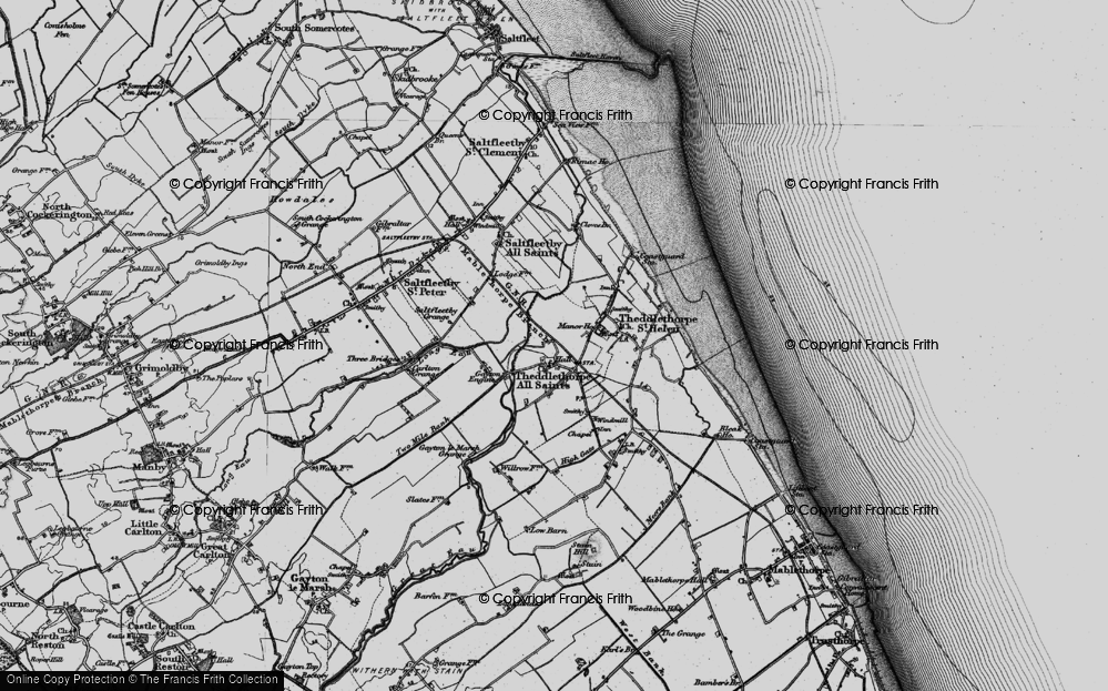 Old Map of Theddlethorpe All Saints, 1899 in 1899