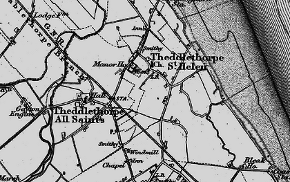 Old map of Theddlethorpe St Helen in 1899