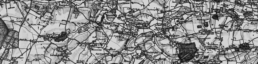 Old map of Thelnetham in 1898