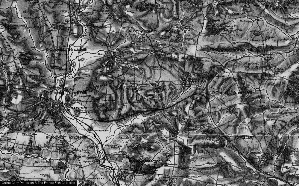 Old Map of Thenford, 1896 in 1896