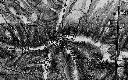 Old map of Therfield in 1896
