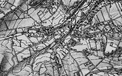 Old map of Thick Hollins in 1896