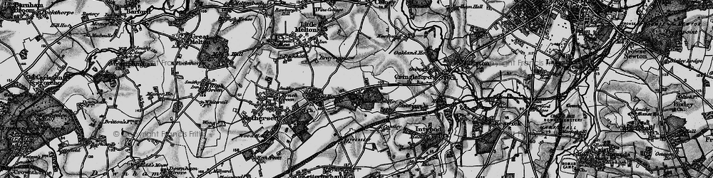 Old map of Thickthorn Hall in 1898