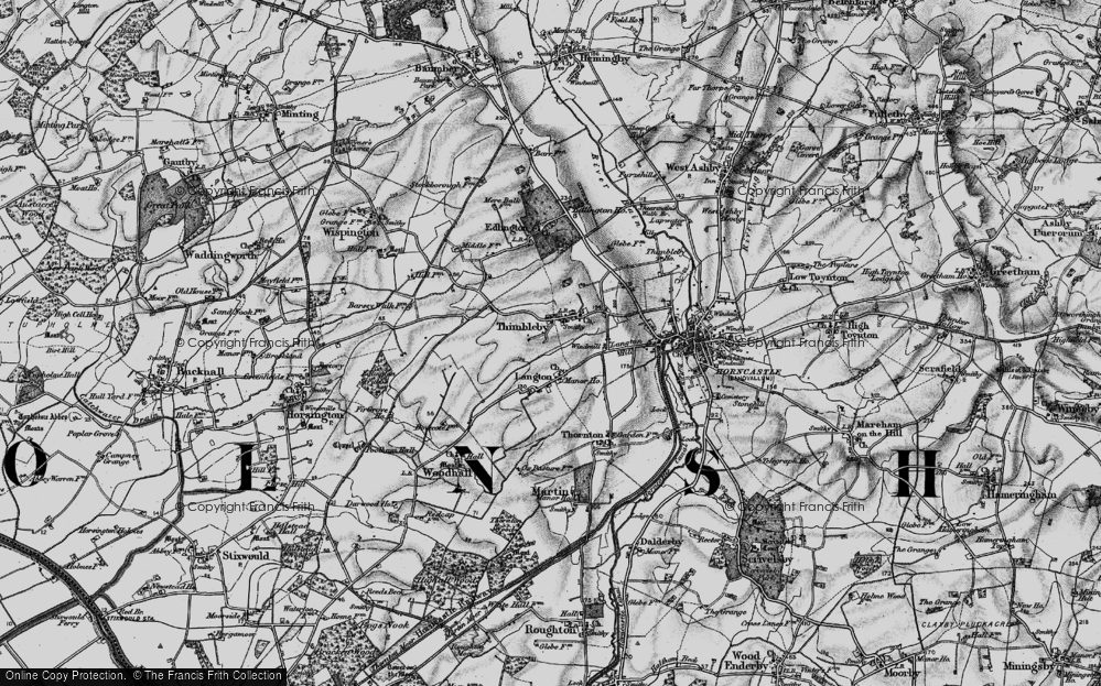 Old Map of Thimbleby, 1899 in 1899