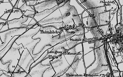 Old map of Thimbleby in 1899