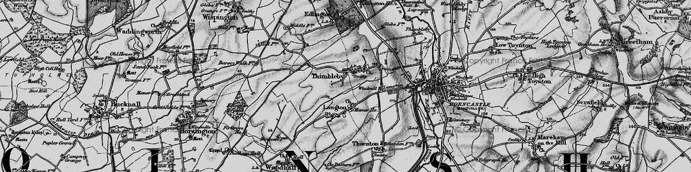 Old map of Thimbleby in 1899