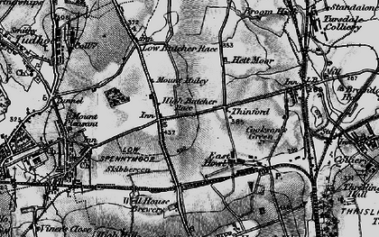 Old map of Thinford in 1898