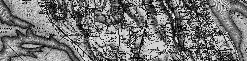 Old map of Thingwall in 1896