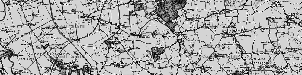 Old map of Wycliffe Plantn in 1897