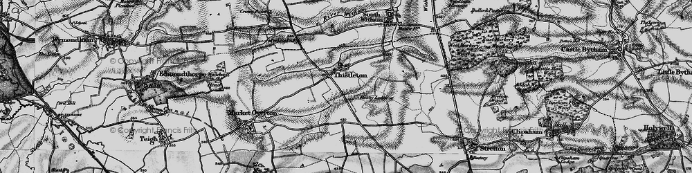 Old map of Thistleton in 1895