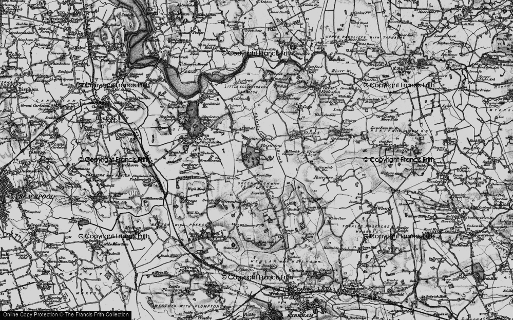 Old Map of Thistleton, 1896 in 1896