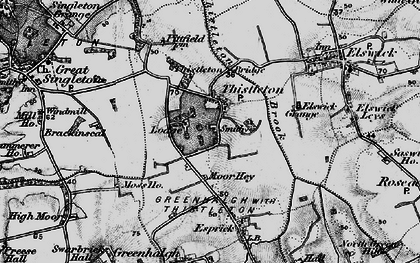 Old map of Thistleton in 1896