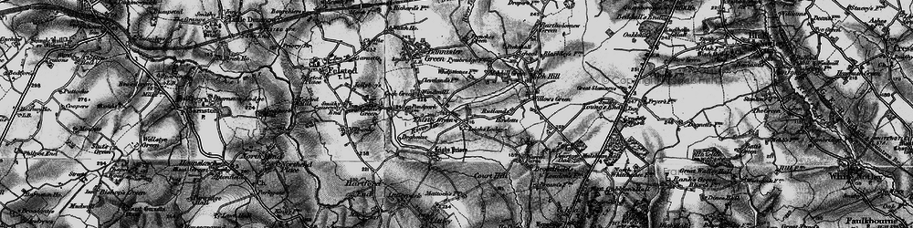 Old map of Thistley Green in 1896