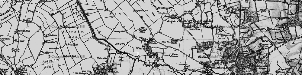 Old map of Thistley Green in 1898