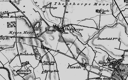 Old map of Tholthorpe in 1898