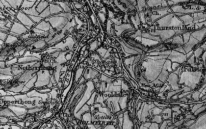 Old map of Thongsbridge in 1896