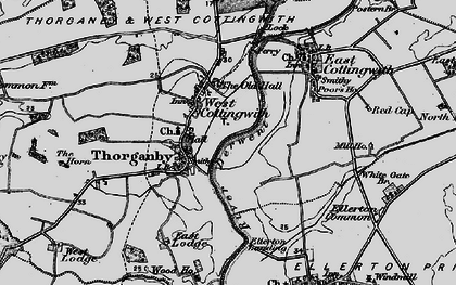 Old map of Thorganby in 1898