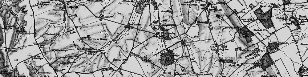 Old map of Thorganby in 1899