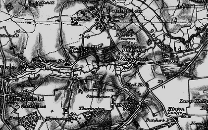 Old map of Thorington in 1898