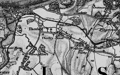 Old map of Thorley Street in 1895