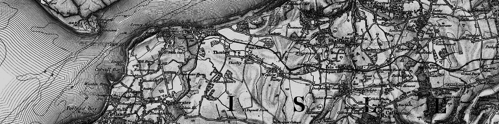 Old map of Thorley Street in 1895