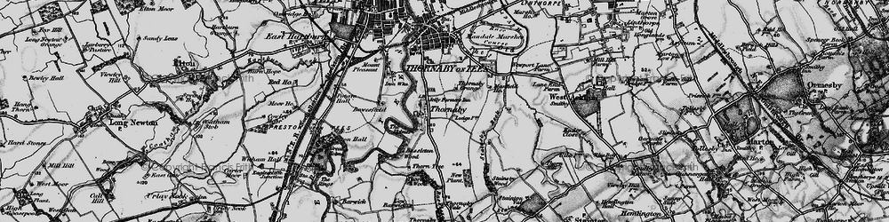 Old map of Thornaby-on-Tees in 1898
