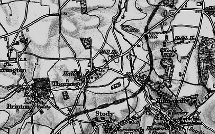 Old map of Thornage in 1899