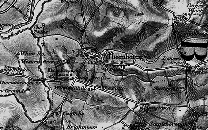 Old map of Thornborough in 1896