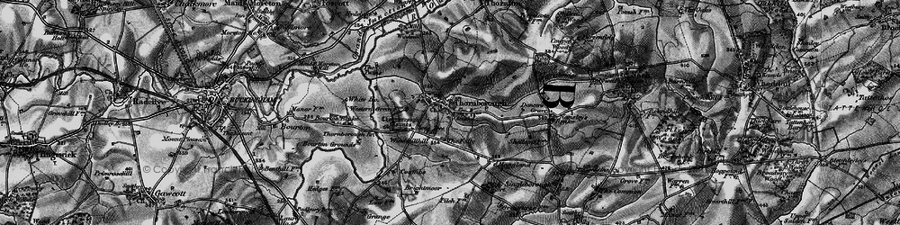 Old map of Thornborough in 1896
