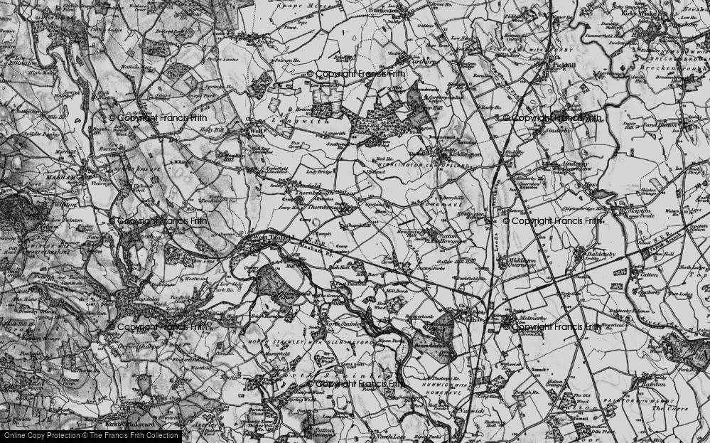 Old Map of Thornborough, 1897 in 1897