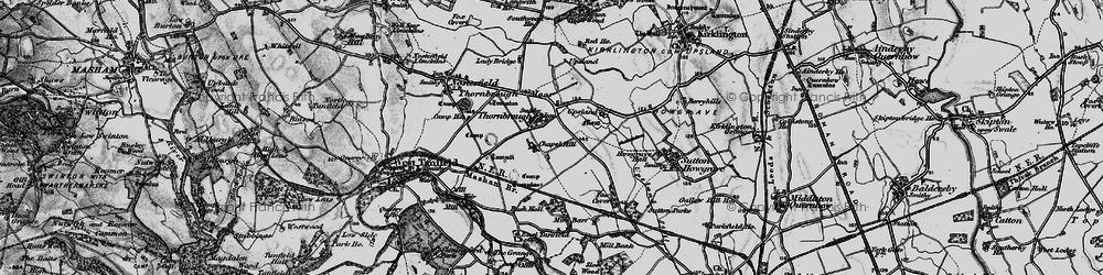 Old map of Thornborough in 1897