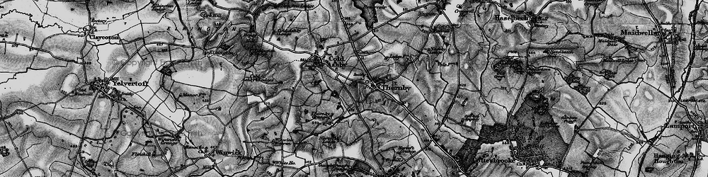 Old map of Thornby in 1898