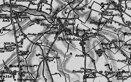 Old map of Thorndon in 1898