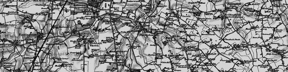 Old map of Thorndon in 1898