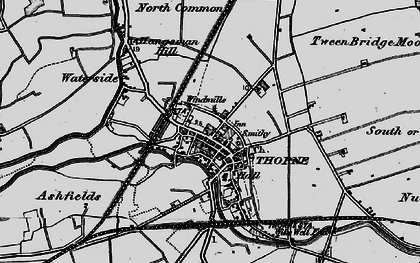 Old map of Thorne in 1895