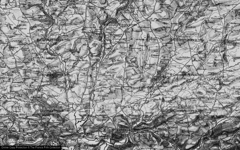 Old Map of Thorne Moor, 1895 in 1895