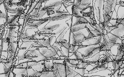 Old map of Thorne Moor in 1895