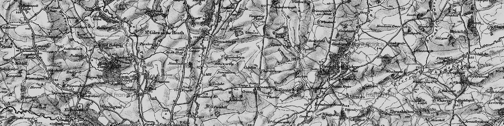 Old map of Thorne Moor in 1895