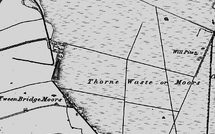 Old map of Thorne Moors in 1895