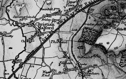 Old map of Thornend in 1898