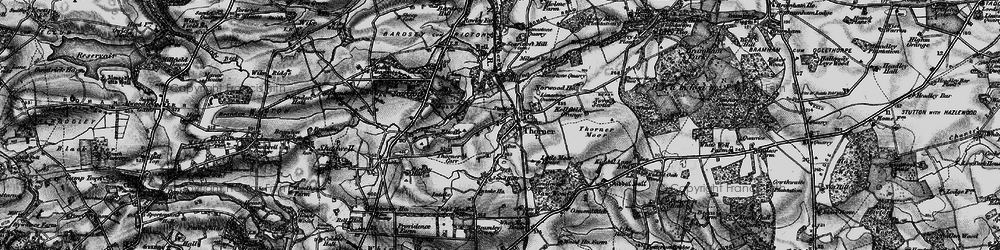 Old map of Thorner in 1898