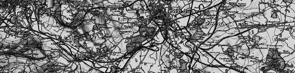 Old map of Thornes in 1896